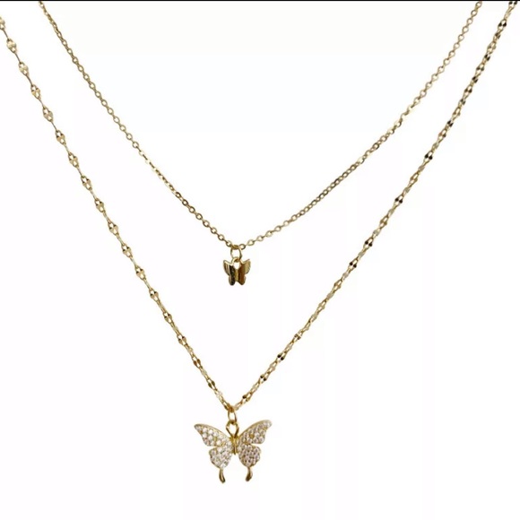 NEW 925 STERLING SILVER BUTTERFLY NECKLACE - Picture 3 of 4